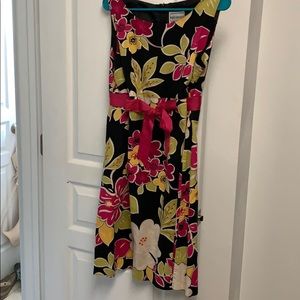 A line floral dress